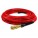 FLEXEEL® Reinforced Polyurethane Straight Hose With Reusable Strain Relief and Quick Disconnect Fitting Transparent Red